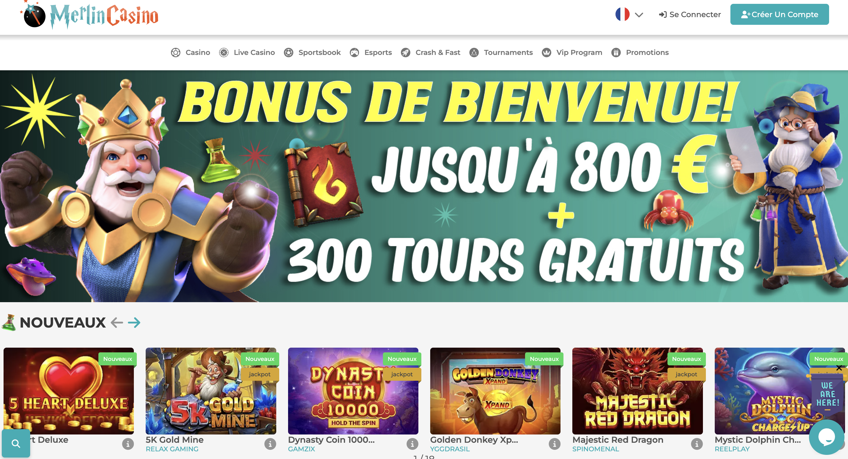 merlincasino code bonus casino sans depot